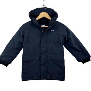 Lands End Kids Squall Parka Jacket Black Waterproof Insulated 511342 Size S 8
